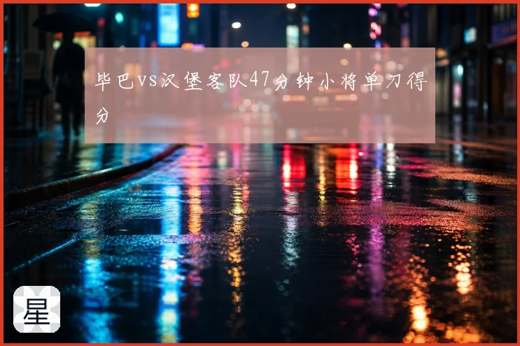 毕巴vs汉堡客队47分钟小将单刀得分